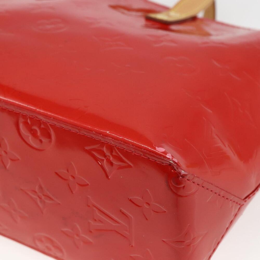 LOUIS VUITTON Monogram Vernis Reade PM Hand Bag Red Rouge M91088 LV Auth 158118 - Picture 15 of 16